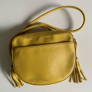 Fossil Yellow Crossbody Purse
